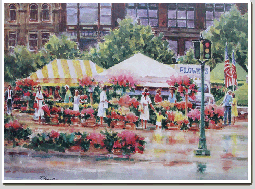 “Flower Market (Detail)”